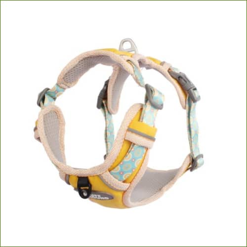 Harnais design fantaisie unique et coloré pour chiens Jaune / XL