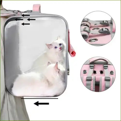 Sac à dos pour transporter un chat avec évents pour la ventilation