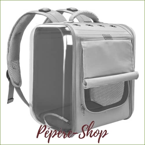 Sac à dos pour transporter un chat - ventilé et confortable - Gris / 35x30x40cm-PEPERE SHOP