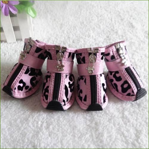 bottes Pour Chien originales - Motif Léopard Rose / 1