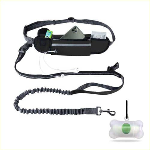 ceinture jogging pour chien Noir