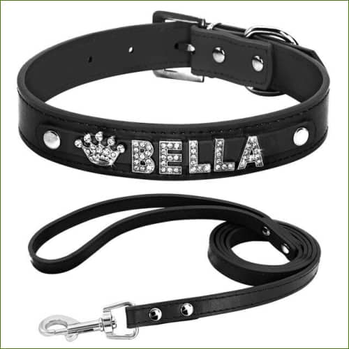 Collier Mini Chic Et Cosy Avec Personnalisation Par Lettre En Strass Noir / L