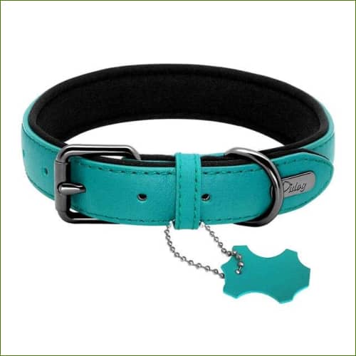 Collier MIDOG en cuir Bleu / L