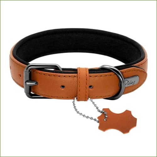 Collier MIDOG en cuir Marron / L