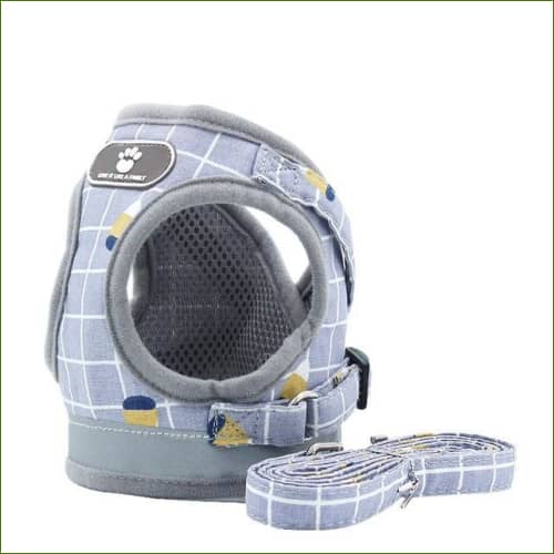 Harnais Pour Spitz Nain Superpet Avec Sa Laisse Assortie Gris / L