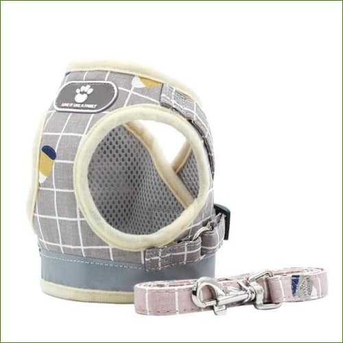 Harnais Pour Spitz Nain Superpet Avec Sa Laisse Assortie Kaki / M