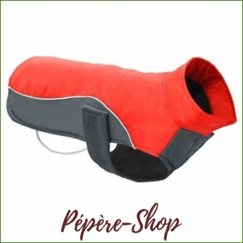 Manteau bicolore pour chien étanche et ajustable - Rouge / 2XL-PEPERE SHOP