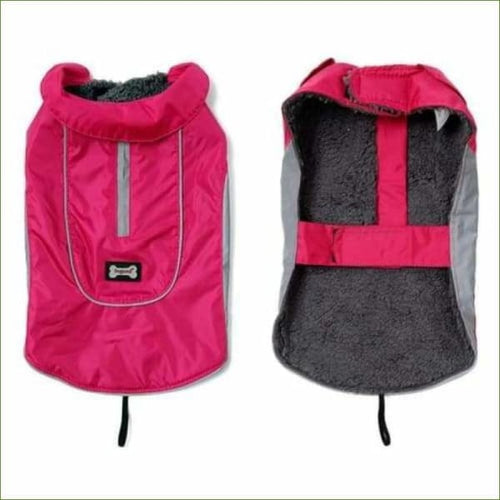 Manteau moyenne et grande taille pour chien rose / XS