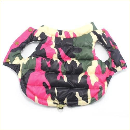 manteau réversible pour chiens Rose Rouge / S