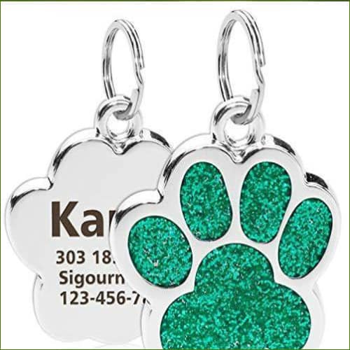 Médaille Gravée Pour Chien - Modèle Design De Luxe Vert / L