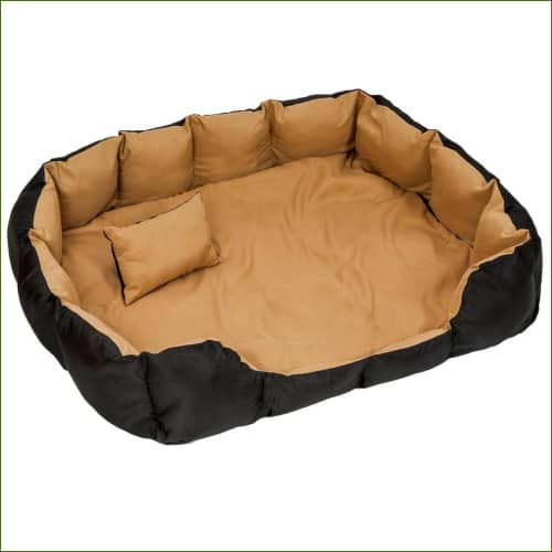 Panier pour labrador - confortable, avec coussin et tapis - Marron-noir-PEPERE SHOP