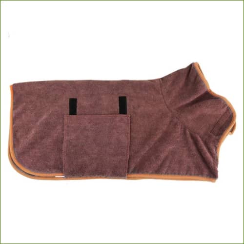 Peignoir De Bain Pour Chien En Microfibre Marron / Xl