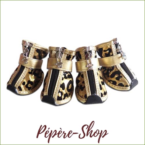 Bottines Originales Pour Chien - Motif Léopard