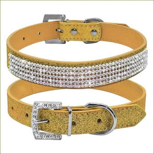 Collier Pour Chien Cocker En Strass Et Chaîne 50 Cm - Neuf - Couleur Marron