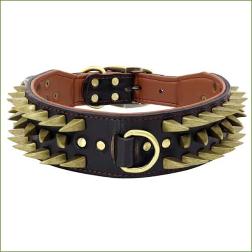 Collier à Pointes Noir Pour Chien Et Chat - Cuir PU, Réglable, Style Punk Avec Rivets - 6