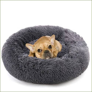 Coussin XXL pour gros chien relaxant et anti-stress Gris foncé / Diamètre 120 cm/