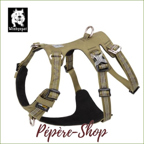 Harnais tactique TRUELOVE pour chien de chasse double H - Green dog harness / XL 81-107cm chest-PEPERE SHOP