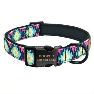 Collier avec prénom et laisse assortie MIDOG Collier Rose / M/